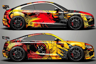 create professional vehicle wrap design, boat wrap,