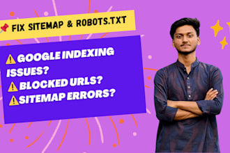 fix XML sitemap and robots txt issues for google indexing