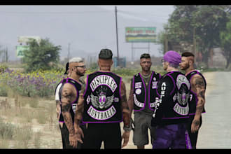 design custom fivem biker apparel, mc vests, kuttes, motorcycle, club clothing