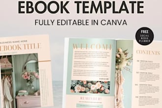 do canva ebook design, lead magnet, ebook layout and formatting, canva workbook