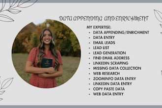 do data appending, enrichment,  and  data entry