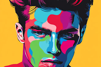 create your photo into wpap pop art portrait asap