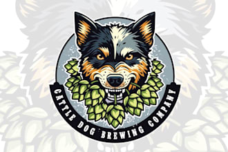 create original attractive dog logo design