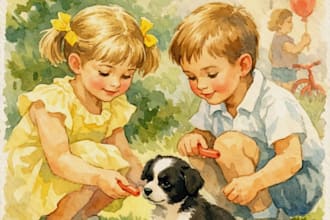 illustrate children story book illustration, story book, book illustration