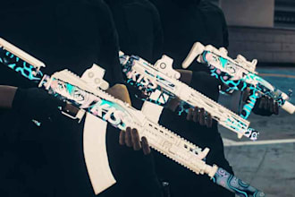 model fivem gun pack ,script ,chain and gta cars , fivem weapon , assets