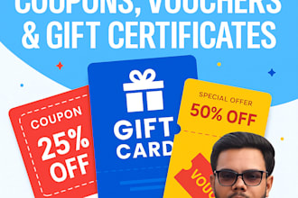 design custom coupons, vouchers, gift certificates