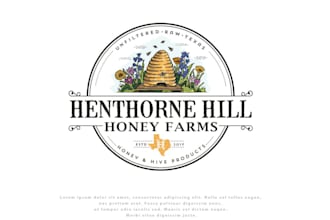 do creative red barn plantation, hill honey, purecraft gourmet vintage logo