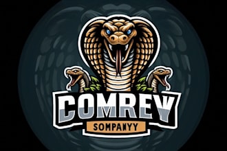 give cobra snake wild animal head mascot logo with original concept