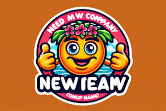 give creative hawaii tropic sticker colorful mascot logo design with concepts