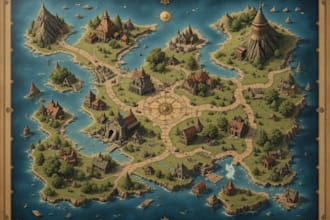 make a fantasy map for rpg fantasy dnd novels board game