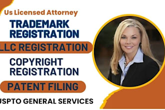 be attorney for trademark registration, office action, llc registration at uspto