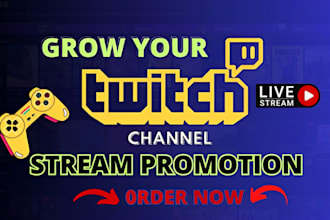 professionally promote your twitch channel to increase views and organic growth