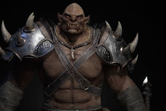 create 3d fantasy humanoid character,mutant, creature model, game asset, ue5,cc4