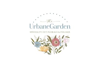 design french floral garden logo
