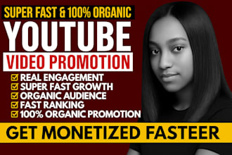 do USA super fast organic youtube video promotion boost video views and growth