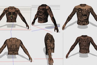 make a custom ped with a custom tattoo and add clothe for your fivem ped