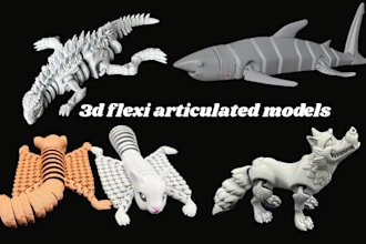 sculpt articulated 3d toy models bjd ball jointed resin skeleton pet for printin