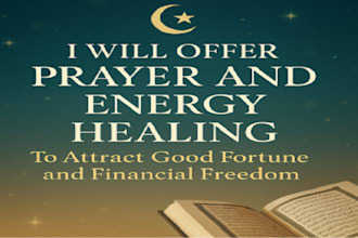 pray and perform energy healing to attract good fortune and financial freedom