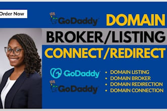 redirect godaddy domains with wix, list domains, fix, connect sell domain broker
