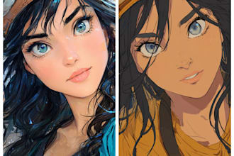 do you anime pixel art character portrait illustration