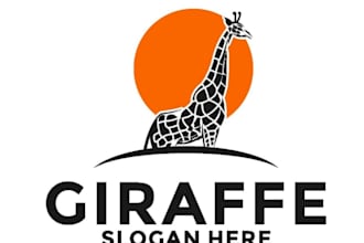 create giraffe logo for you in one day