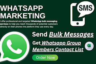 do whatsapp bulk message or provide whatsapp group members list