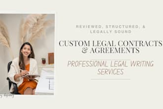 write your legal contract, agreement, letter, or other legal documents