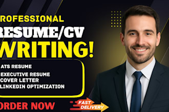 write executive resume, CV, cover letter and optimize linkedin