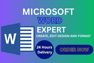 format design edit create and fix any project on microsoft ms word document