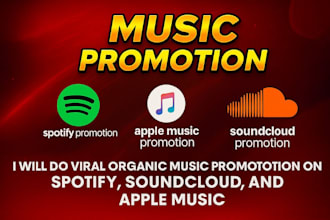 do viral organic music promotion on spotify, soundcloud, and apple music