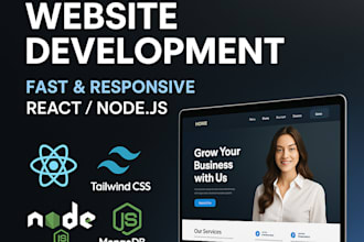 develop full stack, mern websites with frontend and backend