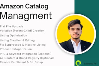 manage your amazon catalog, variations, flat files and listings