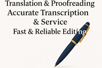 translate and transcribe in french, english and german