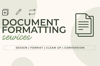 design your document cover, clean up and format the document