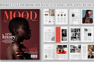 design booklet, guidebook, journal, catalog, and magazine
