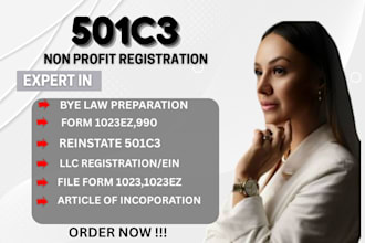 do non profit registration, ein,501c3 tax exempt status, form990, form1023ez