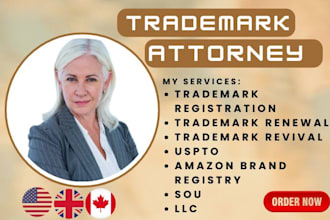 be your us licensed trademark attorney for llc registration patent renewal sou