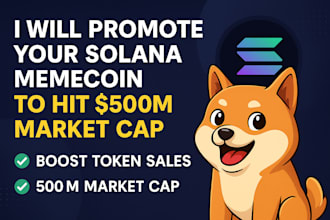 do solana memecoin promotion to hit 500m marketcap, boost token sales