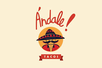 design stand out tacos food truck logo