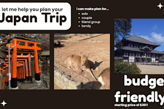 help plan and budget your trip to japan, detailed itinerary