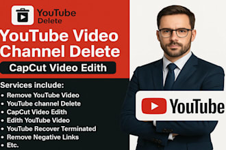 do professional capcut edit for you and delete youtube video