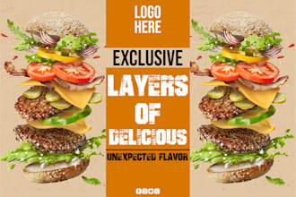 design restaurant poster, food banner, flyers, and brochure