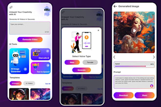 develop ai video generator app, ai content generator, ai prompt to video web