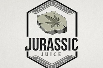 design modern jurassic juice cannabis logo