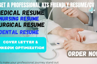 craft you a professional medical healthcare resume