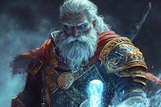do a dnd and d and d character art illustration for you