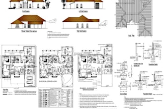 draft city permit blueprints, mep, framing plans, foundation, structural drawing