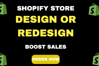 shopify store, shopify website design and redesign