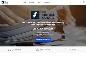 design notary website notary landing page notary logo attorney law firm website