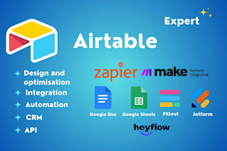 be your airtable automation expert for zapier make and slack integrations